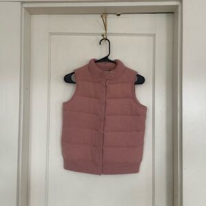 Charter Club Pink Cashmere Quilted Knit Vest